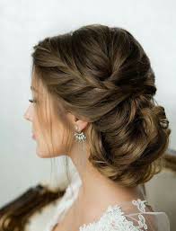 Loose Braid Different Bun Bride Hairstyles For Long Hair Bridal Hair Updo Braided Hairstyles Updo