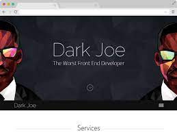 Dark Joe Responsive One Page Personal Website Template You do not have to be a web designer or developer, can upload photos and images easily.