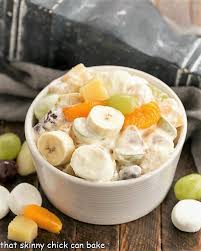 It's perfectly sweet and could even pass as a healthy. Holiday Fruit Salad With Marshmallows That Skinny Chick Can Bake