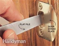 adjusting a door striker plate door strike doors sagging door