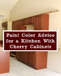 kitchen with cherry cabinets