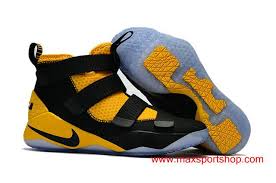 Black And Yellow Basketball Shoes 2017 Nike Lebron Soldier Xi Black And Yellow Basketball Shoes For Men 76 00 Basketball Shoes For Men Nike Shoes Cheap Nike Lebron Shoes