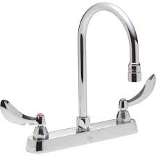 Finding the right kitchen faucet can be tricky at best. Delta Commercial 2 Handle Kitchen Faucet In Chrome With Lever Blade Handles 26c3934 The Home Depot Kitchen Faucet Chrome Kitchen Faucet High Arc Kitchen Faucet