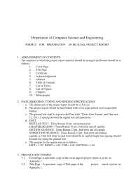 Faculty of economics and management. Final Year Project Report Format Times New Roman Table Of Contents