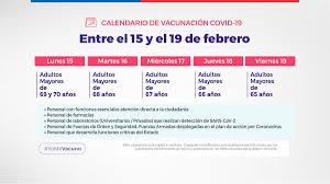 A partir del lunes en tres módulos para personas a pie, siendo estos el mundo nuevo, tec de matamoros y cbtis 135. Ministerio De Salud On Twitter Conoce El Calendario De Vacunacion Masiva Contra Covid 19 De La Semana Del 15 Al 19 De Febrero Yomevacuno