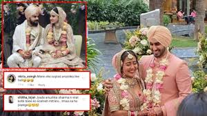 Neha kakkar tied the knot to rohanpreet singh on october 24. Neha Kakkar Bashed For Copying Anushka Sharma S Wedding Outfit Trolls Say Zyada Anushka Banne Ki Koshish Matt Karo Bollywood Bubble