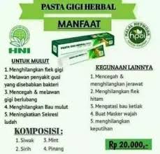 Pasta Gigi Herbal Hpai Pasta Gigi Herbal Hni Pasta Gigi Siwak Pasta Gigi Sensitif 120 Gr Lazada Indonesia