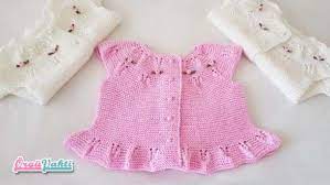 Kiz Bebek Cilek Yelek Modeli Yapilisi Videolu Anlatimli Orguvakti Baby Knitting Patterns Bebek Yelek Orgu