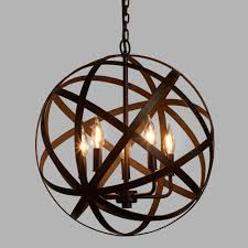 Aged Black Metal Orb 5 Light Chandelier By World Market In 2020 Orb Chandelier Home Lighting Chandelier