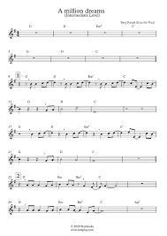 The opening song from the new musical film the greatest showman, a million dreams is a lovely practice piece for beginners on most instruments. Flote Musiknoten The Greatest Showman A Million Dreams Mittlere Stufe Pasek Paul