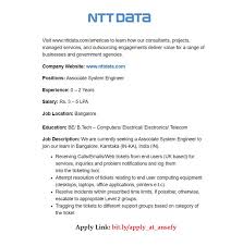Ntt Data Recruitment 2020 Freshers Associate System Engineer Engineering Jobs Graduate Jobs Education Solution
