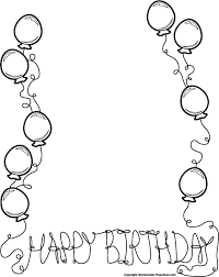 Birthday Black And White Black And White Birthday Clip Art Borders Clip Art Borders Birthday Balloons Clipart Birthday Card Printable