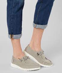 The most common hey dude shoes material is cotton. Hey Dude Wendy Shoe Women S Shoes In Grey Buckle Women Shoes Casual Shoes Women Womens Shoes High Heels