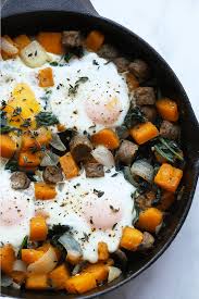 15 Delicious Butternut Squash Recipes The Girl On Bloor Butternut Squash Breakfast Breakfast Hash Butternut Squash Sausage