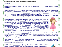 Complete The Story With The Past Simple Or Past Continuous Last Christmas Story Fill In The Gaps Past Simple