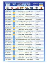 ipl 2010 schedule