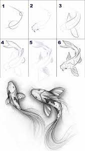 How to draw a koi fish step by step with my daily drawing tutorial.as a tattooist drawing a koi fish is a very regular thing as is an iconic part of japanese. Koi Fish Drawing Easy Step By Step Novocom Top