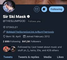 Ski mask the slump god alludes to a very rare label starting next month. Slumppgod Twitter