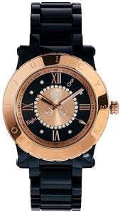 Black And Gold Watch Womens Juicy Couture Black Black Ladies Watch With Rose Gold Dial Gold Watches Women Womens Watches Gold Watch