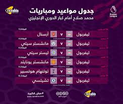 وجاءت مواعيد مباريات ليفربول خلال شهر نوفمبر على النحو التالى: ØªØ¹Ø±Ù Ø¹Ù„Ù‰ Ù…ÙˆØ§Ø¹ÙŠØ¯ Ù…Ø¨Ø§Ø±ÙŠØ§Øª Ù…Ø­Ù…Ø¯ ØµÙ„Ø§Ø­ Ø£Ù…Ø§Ù… ÙƒØ¨Ø§Ø± Ø§Ù„Ø¯ÙˆØ±ÙŠ Ø§Ù„Ø¥Ù†Ø¬Ù„ÙŠØ²ÙŠ