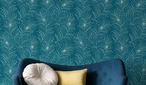 4 Murs Nouvelle Collection Papier Peint Et Peinture 2016 2017 Papier Peint Papier Peint Bleu Canard 4 Murs