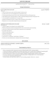 In addition we have written a guideline on how to put together your skills and experience using the most productive format. Event Operations Manager Resume Sample Mintresume