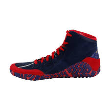 Asics Aggressor 3 J601Y-5201 Mens Blue Suede Lace Up Athletic Wrestlin -  Ruze Shoes
