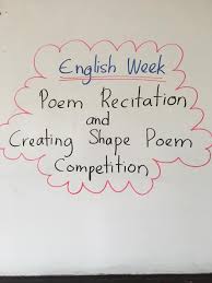 Either way, they differ stylistically from a long poem in that there tends to be more care in word choice. English Week Poem Recitation And Skn1 English Panel Facebook