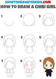 How To Draw A Chibi Girl - Easy Drawing Tutorial For Kids