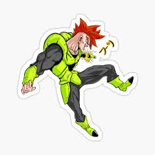 Android 16 人造人間16号 jinzōningen jū roku anime name android 16 alternate names #16 debut episode 183 appears in dbz race android gender male. Android 16 Stickers Redbubble