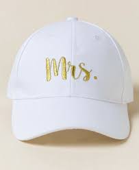 Mrs Baseball Cap With Gold Embroidery Adjustable Perfect For Your Honeymoon Engaged Justmarried Honeymoon Bride Mrs Ad