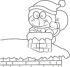 It was printed and downloaded many times from try to color doraemon to unexpected colors! Doraemon On Christmas Coloring Page Free Printable Coloring Pages For Kids