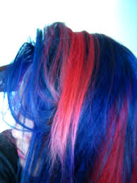 I had green and blue hair working here and it was fine. Blue And Red Hair By Demonase On Deviantart
