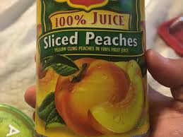 One serving contains 0.3 g of fat, 0.9 g of protein and 9.5 g of carbohydrate. Sliced Peaches Yellow Cling Peaches In 100 Fruit Juice Nutrition Facts Eat This Much