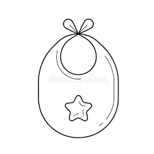 Ligne Icone De Vecteur De Bavoir De Bebe Illustration De Vecteur Illustration Du Petit Mince 112081997