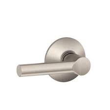 Schlage Broadway Satin Nickel Passage Hall Closet Door Lever F10 Brw 619 The Home Depot Door Levers Schlage Door Handles