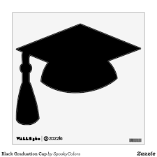 Black Graduation Cap Wall Decal Diy Grad Cap Grad Diy Graduation Cap
