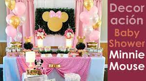 Crea manualidades para baby shower de niña y decora de forma original la fiesta baby shower para niña de forma fácil y atractiva para ese día tan especial. Decoracion Baby Shower Minnie Mouse Youtube