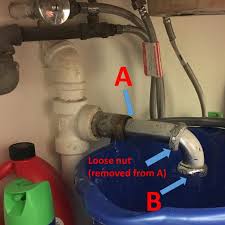 p trap damaged, stuck in drain pipe
