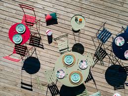 24 round pub table bistro bar height cocktail table w/metal base indoor black. Bistro Round Table 96 Cm Outdoor Furniture