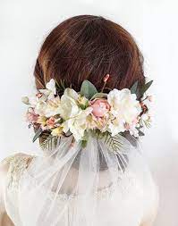 Bridal Hair Piece Bridal Headpiece Floral Headpiece Floral Hair Comb Blush Wedding Flower Crown Wedding Bridal Hair Clip Ivory Flower Bridal Hair Flowers Flower Crown Wedding Blush Wedding Headpiece