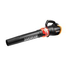 Worx 110 Mph 600 Cfm Turbine Electric Leaf Blower Wg520 The Home Depot Electric Leaf Blowers Leaf Blower Blowers