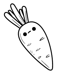 The carrots coloring pages also available in pdf file that you can download for free. Printable Kawaii Carrot Coloring Page