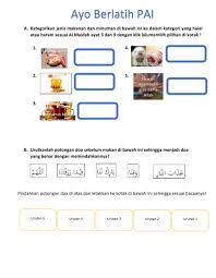 Adab sebelum dan selepas makan other contents: Latihan Adab Makan Dan Minum Worksheet