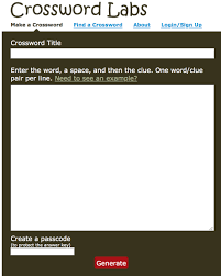 The archive has almost two weeks of puzzles available and it's an easy to use online interface that includes a timer. Crosswordlabs A Simple Tool To Create Crossword Puzzles For Your Students Educational Technology And Mobile Learning