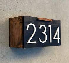 Shop wayfair for the best mailbox number plaque. Mailbox Modern Mailbox Wood Mailbox House Number Plaque Mailbox Numbers House Number Wood House Numbe Modern Mailbox Mailbox On House Modern House Number