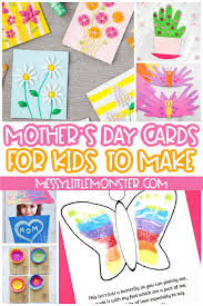 Foster your preschooler's creativity and love of art with these fun process art activities using both tempera paints and watercolor paints!. Mother S Day Cards For Kids To Make Messy Little Monster