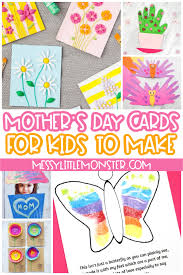 Next, a paper cup is cut in half, painted. Mother S Day Cards For Kids To Make Messy Little Monster