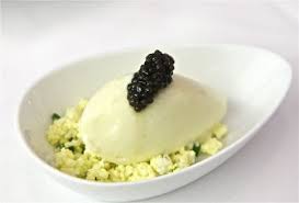 Potato Ice Cream With Chopped Eggs And A Generous Dollop Of Osetra Caviar Also Resets Our Palates With Its Cold Temperature And Clean Food Osetra Caviar Caviar