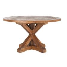 The round adjustable dining table features a reclaimed weathered gray teak tabletop supported by a reclaimed cast iron base. Home Decorators Collection Cane Bark Round Dining Table 9415600860 The Home Depot